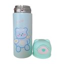 Ver imagem 1 de Garrafa Infantil Térmica 420ml de Ursinho Verde Ideal para Bebidas Quentes e Frias até 12h