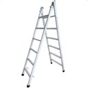 Ver imagem 2 de Escada Extensiva de Aço 6x10 Degraus Reforçado 3 em 1 com Trava