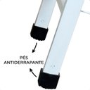 Ver imagem 4 de Escada Extensiva de Aço 6x10 Degraus Reforçado 3 em 1 com Trava