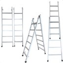 Ver imagem 1 de Escada Extensiva de Aço 6x10 Degraus Reforçado 3 em 1 com Trava