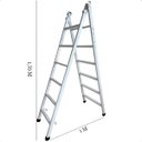 Ver imagem 7 de Escada Extensiva de Aço 6x10 Degraus Reforçado 3 em 1 com Trava