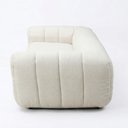 Ver imagem 4 de Sofá Puffer 3 Lugares 270cm Creme Tecido Compactado Design Contemporâneo Cazedis