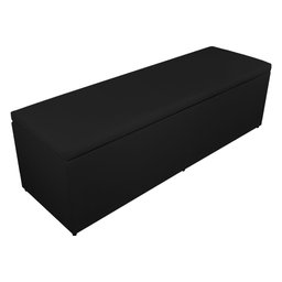 Calçadeira Recamier Baú Casal Queen 160cm Eva Suede Preto - DS Estofados - 1