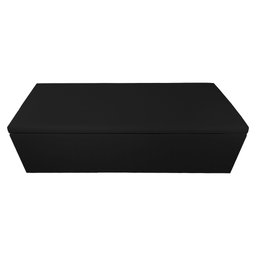 Calçadeira Recamier Baú Casal Queen 160cm Eva Suede Preto - DS Estofados - 2