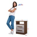 Ver imagem 4 de Mesa de Cabeceira 2 Gavetas Florença Marrom