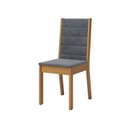 Ver imagem 6 de Conjunto Sala de Jantar Mesa Lisa 160cm Tampo MDF Vidro Canto Reto 6 Cadeiras Evelin
