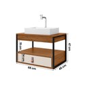 Ver imagem 3 de Gabinete para Banheiro Harley com 1 Gaveta Preto/canela/off White