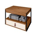 Ver imagem 5 de Gabinete para Banheiro Harley com 1 Gaveta Preto/canela/off White