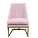 Ver imagem 2 de Kit 04 Cadeiras para Sala de Jantar Ana Base de Ferro Suede Rosa Bebê - D'classe Decor