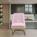 Ver imagem 6 de Kit 04 Cadeiras para Sala de Jantar Ana Base de Ferro Suede Rosa Bebê - D'classe Decor