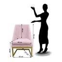 Ver imagem 7 de Kit 04 Cadeiras para Sala de Jantar Ana Base de Ferro Suede Rosa Bebê - D'classe Decor