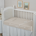 Ver imagem 3 de Lençol Americano Berço de Bebê 200 Fios 100% Algodão com Elástico 01 Peça:avela