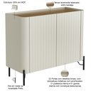 Ver imagem 3 de Buffet Sala de Jantar 2 Portas Brise 1 Gaveta Pés Industrial Preto Naim I03 Luna Louro - Lyam