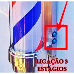 Barber Pole Giratório 70cm Estilo Americano VOLTAGEM Bivolt. - 9