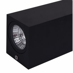 Kit 3 Arandela Led Parede Bivolt 2 Fachos 5w Preto Box IP54 - 2