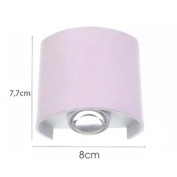 Arandela 7,7x8cm LED 2W 2 Fachos 3000K Resistente Água Ip65 - 2