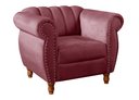 Ver imagem 2 de Poltrona Realeza Chesterfield Cadeira Vintage Decoração Retrô - Suede Bordô