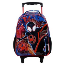 Mochila Rodinha Infantil Escolar Menino Homem Aranha Spider Man Miles Morales Xeryus - 1