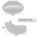 Ver imagem 4 de Caminha Pet Poltrona Golden 78cm Veludo Cinza - Sallar Home
