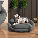 Ver imagem 2 de Caminha Pet Poltrona Golden 78cm Veludo Cinza - Sallar Home