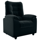 Ver imagem 4 de Poltrona Reclinável Lyon 2 Estágios Zero Wall Veludo Inca Preto 88cm para Sala