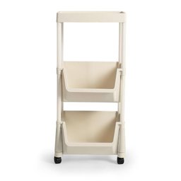 Carrinho Multiuso Prático 3 Prateleiras em Plástico com Rodízio - Creme - 2 Carrinho Multiuso Prático 3 Prateleiras em Plástico com Rodízio - Creme - 2