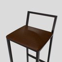 Ver imagem 2 de Jogo 3 Banqueta Alta Balcão Bistrô Preta Confort Industrial Premium Imbuia Don Castro Decor Industri