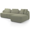 Ver imagem 6 de Sofá 4 Lugares com Chaise Direito Sala Living 288cm Arlo F04 Bouclê Oliva - Lyam Decor