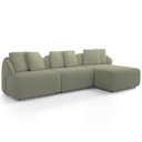Ver imagem 5 de Sofá 4 Lugares com Chaise Direito Sala Living 288cm Arlo F04 Bouclê Oliva - Lyam Decor