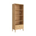 Ver imagem 2 de Cristaleira 2 Portas de Vidro 70cm 1 Gaveta e Pés Madeira Cor:mel
