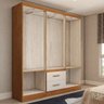 Guarda-roupa Solteiro Belmont 6 Portas 2 Gavetas Off White/nogueira - Panorama Móveis - 5