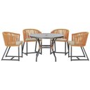 Ver imagem 1 de Mesa com 4 Cadeiras e Noronha Estofado 7 Trama Original Terra Cota