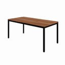 Ver imagem 2 de Mesa Cozinha e Refeitório 180cm x 90cm Pés Metal com 6 Cadeiras Siena Pés Madeira Casa Lar