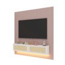 Ver imagem 3 de Home Supremo Slim/Native Ripado 174 cm - Rosa Sonho/Branco/Tela Rattan Creme