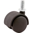 Ver imagem 1 de Rodizio Giratório Duplo 50mm 20kg Nylon Pino Rosca 10x15mm R