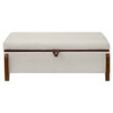 Ver imagem 3 de Banqueta Decorativa Puff Baú Organizado Bali 90 Cm Bouclé:bege Claro