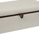 Ver imagem 5 de Banqueta Decorativa Puff Baú Organizado Bali 90 Cm Bouclé:bege Claro