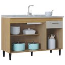 Ver imagem 4 de Balcão de Cozinha com Pia 120cm Classic Damasco/Off Z46 - Mpozenato
