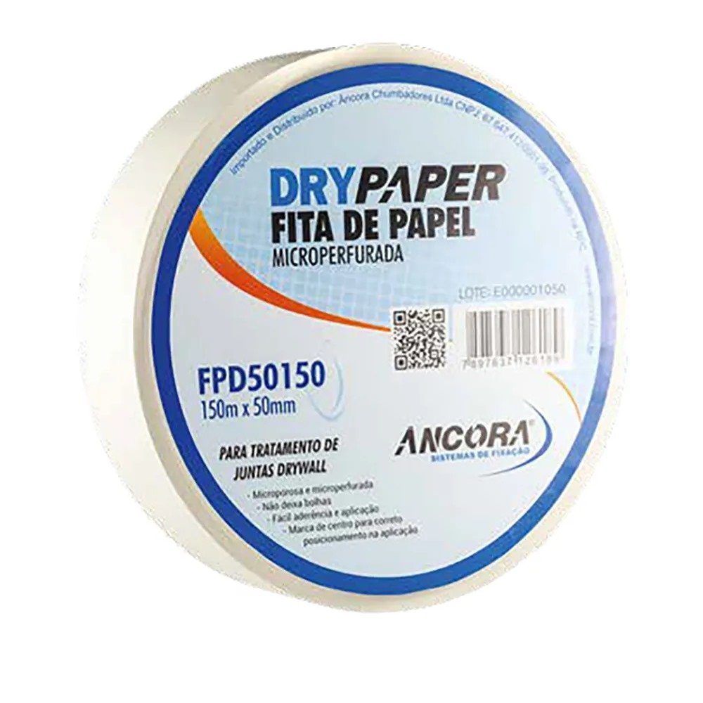 Fita de Papel Microperfurada para Juntas Drywall 50mm X 150m