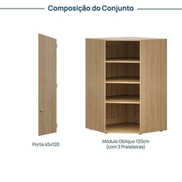 Módulo de Canto Oblíquo 120 Frame CabeCasa MadeiraMadeira - 3