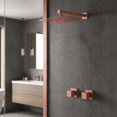 Ver imagem 2 de Kit Ducha Quadrada 20x20 Slim + 2 Acabamentos para Registro Base Deca Quadrado de 1/2 ou 3/4 Rose-Go