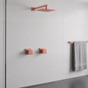 Ver imagem 3 de Kit Ducha Quadrada 20x20 Slim + 2 Acabamentos para Registro Base Deca Quadrado de 1/2 ou 3/4 Rose-Go
