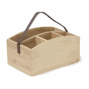 Ver imagem 1 de Porta Talheres Alça Couro Bambu 24x15 Cm Mimo Bm19128