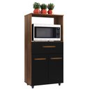 Ver imagem 1 de Balcao Multiuso Forno 2p 1g 60 Cm Luna Savana Preto Mobbs