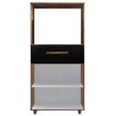 Ver imagem 5 de Balcao Multiuso Forno 2p 1g 60 Cm Luna Savana Preto Mobbs