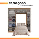 Ver imagem 2 de Guarda Roupa Modulado Solteiro Madrid 6 Portas de Bater MDP Madeirado-Off White Maxel Móveis