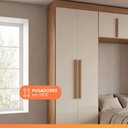 Ver imagem 5 de Guarda Roupa Modulado Solteiro Madrid 6 Portas de Bater MDP Madeirado-Off White Maxel Móveis