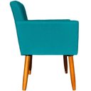 Ver imagem 3 de Kit 8 Poltronas Nina para Recepção Suede Cores Pé Palito 30cm Castanho - Suede