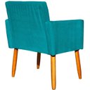 Ver imagem 2 de Kit 8 Poltronas Nina para Recepção Suede Cores Pé Palito 30cm Castanho - Suede