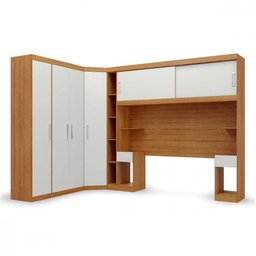 Guarda Roupa de Canto Modulado Casal Freijo Off White Batrol Freijo com Off White - 8 Guarda Roupa de Canto Modulado Casal Freijo Off White Batrol Freijo com Off White - 8